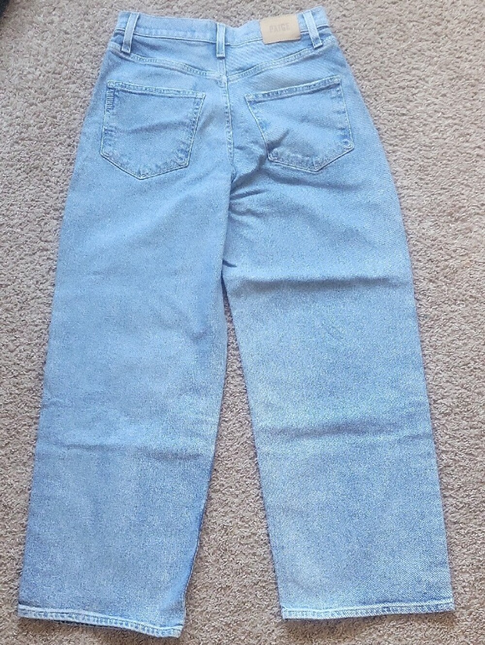 PAIGE Cameron Ankle Wide Leg High-Rise Jeans in Medium Blue Wash Sz26 - Picture 10 of 16